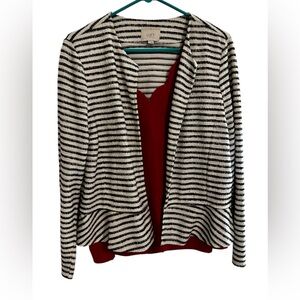 Striped Black and White Blazer.